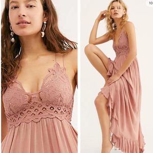NEW Free People Adella maxi dress rose small